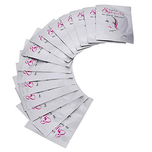 Arison Lashes Eye Gel Pads 50 Pairs Eyelash Extension Under Eye Gel Patches Lint Free Eye Patches with Smooth Front Side and Collagen Back Side E