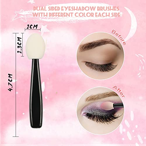 Eyeshadow Applicators, Pack of 20 Compact Disposable Brush Sponges, The Perfect Makeup, Arts and Crafts, DIY, Nail Art, Durable, Hygienic and Dis