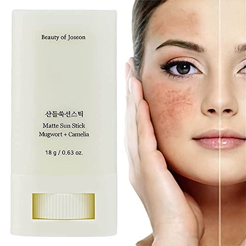 North Korean Matte Sunscreen Stick with Mugwort and Camellia Extracts for Long-Lasting Moisturizing Sun Protection-1PC