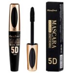 Mascara Black Volume and Length Waterproof,Maskara,5D Mascara Waterproof Black,Lengthening Mascara Black,False Lash Effect Mascara,4D Silk Fiber