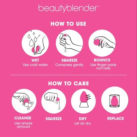 Beautyblender - Makeup Applicator Sponge - for Powder Liquid Coverup BB Cream or other Cosmetic Foundation Products - in Black