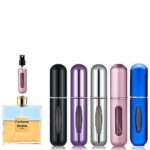 Rosiya Perfume Atomiser pack of 5pcs Perfume Travel Bottle, 5ML Refillable Perfume Spray Bottle Easy to Refill Empty Atomiser Bottle for Purse, H