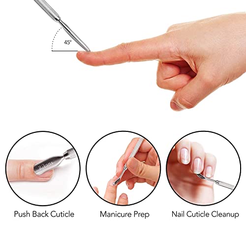 Rikans Cuticle Pusher Nail Art & Uv Gel Nail Polish Remover Tool for Fingernail Polish Manicure pedicure cuticle trimmer (Nail Cuticle Cleaner)