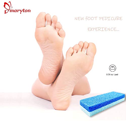 Foot Pumice Stone for Feet Hard Skin Callus Remover and Scrubber (Pack of 4) (Blue)