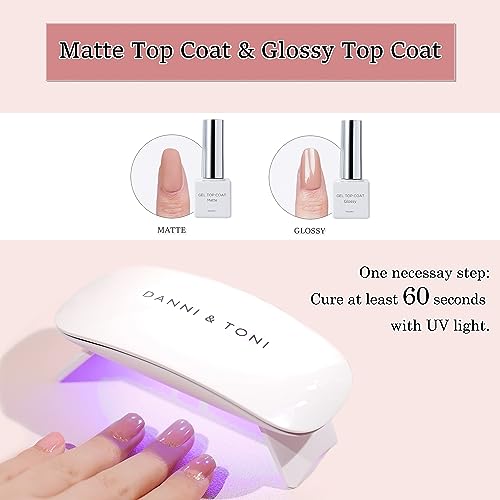 DANNI & TONI 28 Stickers Semi Cured Nail Wraps Soft Self-Adhesive Gel Nail Stickers(Happy-Go-Lucky),Salon-Quality Gel Nail Polish Strips, French