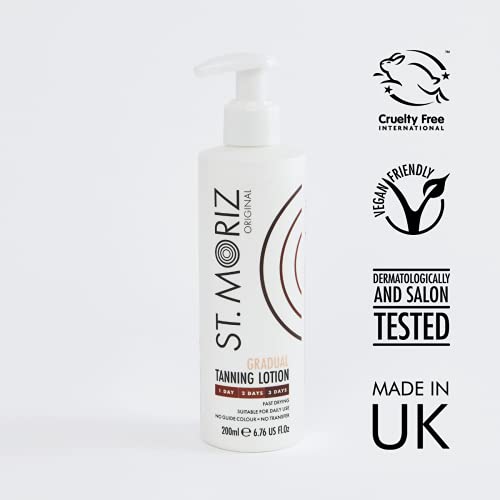 Gradual Tanning Lotion by St Moriz with Pump Action Top, 200 ml