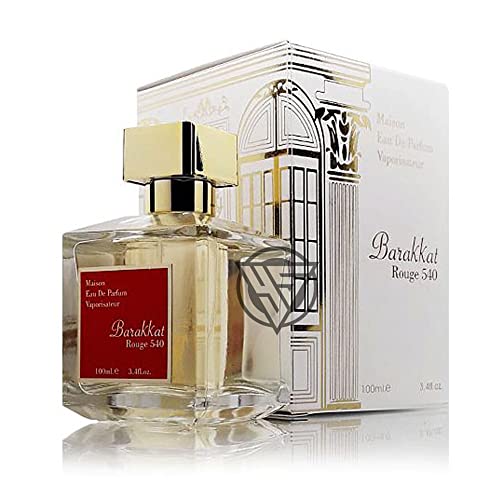 BARAKKAT ROUGE 540 Edp Perfume Spray 100ml by Fragrance World (Violet, Laotian oud, Bulgarian rose, Turkish rose) Youshah perfumes