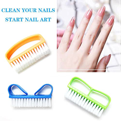 Nail Clean Brush (3 Pcs) Double Sided Finger Brush Cleaning Scrubbing Brushes Durable Strong Bristles Ergonomic Handle Ideal For Cleaning Fingern