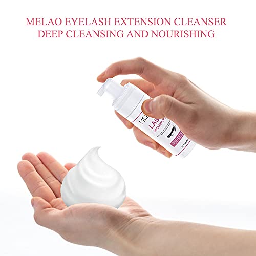 Eyelash Extension Cleanser Eyelid Foaming Cleanser Lash Foam Shampoo for Extensions, Oil, Paraben & Sulfate Free,100% Safe for Natural Lashes, No