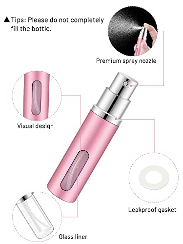BELEVO Travel Perfume Atomiser Refillable 3 Pcs Perfume Travel Bottle For Toiletries 5 Ml Refillable Perfume Bottle Mini Spray Bottle Suitable Fo