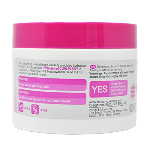 The Curl Company Moisturise & Define Curl Jelly (300 ml) - Experts in Curls & Waves, Cruelty Free, Vegan Friendly, Natural Extracts, Colour Kind