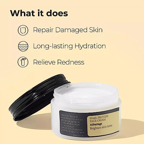 Snail Collagen Lifting & Firming Cream - Snail All in one Cream - Snail Mucin Face Cream - Anti Age Firming Repairing Cream - Snail Secretion Hya