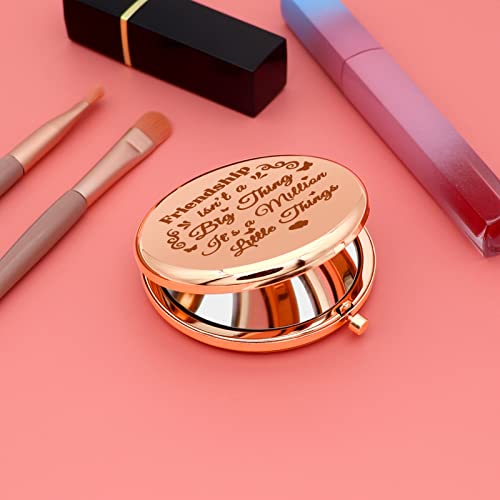 Friendship Gift For Women Best Friend Birthday Gift For Girl Travel Compact Mirror Sister Gift For Friend Big Sister Bestie Long Distance Friends