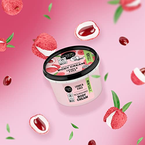 Organic Shop Pink Lychee and 5 Oils Body Cream, 250 ml