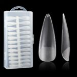 240 Pecies Clear Stiletto Nails Tips, Press on Nail Long Nails Fake Nails Full Cover False Nail Extension Nail Finger Tips Acrylic Nail Tips with
