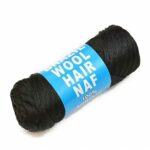 Milah Brazilian Wool hair |1 Roll | Braids Twists |Knitting Brazil Wool | Braiding African Hair Black(1 Roll)