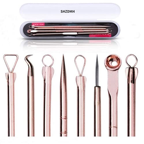 Blackhead Remover Pimple Comedone Extractor Tool Acne Kit - Treatment for Blemish, Whitehead Popping, Zit Removing for Risk Free Nose Face Skin(G