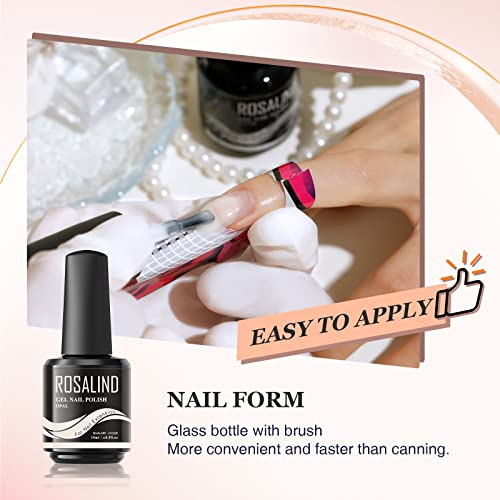 ROSALIND Nail Extension Gel 15ml Opal White 5 in 1 Builder White Gel UV LED Quick Building Poly Extension Gel Nails Art DIY Manicure at Home for