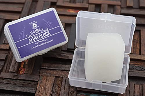 Haryali London Alum Block - Astringent Alum Block Shaving Accessory - Antiseptic Alum Block Stone Shaving Block - Soothing After Shave Balm Men a