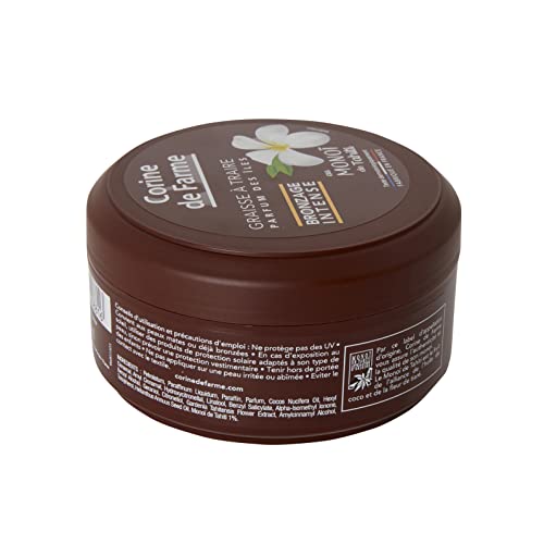 Corine de Farme Intense Tanning Milking Grease - Islands Scent - For Matte Or Already Bronzed Skin - Golden And Luminous - With Monoi Tahiti - Wa