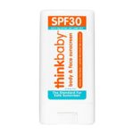 Thinkbaby SPF 30 Sunscreen Stick – Safe, Natural, Water Resistant Sun Cream for Babies, Kids & Adults – Vegan, Mineral UVA/UVB Sun Protection – R