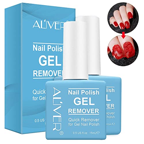 2 Pack Gel Nail Polish Remover, Gel Polish Remover, Professional Removes Soak-Off Gel Nail Polish in 3-5 Minutes, Easily & Quickly, Don't Hurt Yo