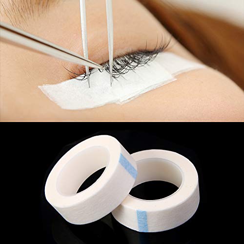 UPINS 24 Rolls White Eyelash Tape, Adhesive Fabric Lash Tapes for Eyelash Extension Supply