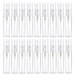20 Pcs Mini Spray Atomizer Empty Bottles, Portable Mist Plastic Refillable Sample Bottle, Travel Spray Perfume Bottles with Atomizer Pump for Liq