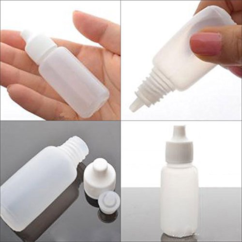 JJPRIME 10pcs Empty Plastic Squeezable Dropper Bottle | Water Liquid Eye Drops | Squeezy Bottles | Refillable Bottles Containers Portable Travel