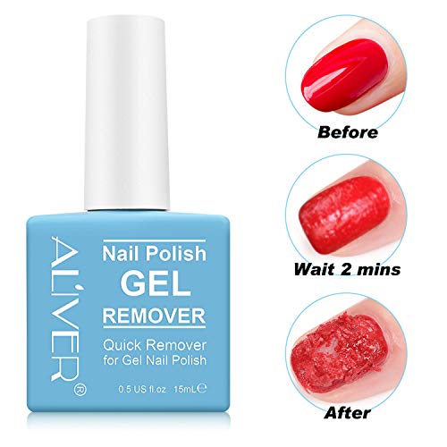 2 Pack Gel Nail Polish Remover, Gel Polish Remover, Professional Removes Soak-Off Gel Nail Polish in 3-5 Minutes, Easily & Quickly, Don't Hurt Yo