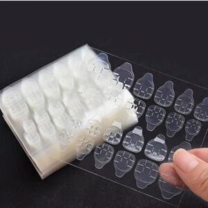 Waterproof Breathable Jelly Double Sided Adhesive Tabs Nail Glue Sticker False Nail Tips for DIY Manicure Nail Art Decoration (240Pack)