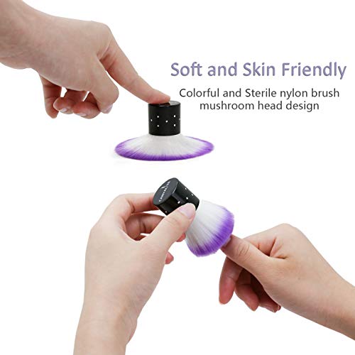 Canvalite 10Pcs White Nail Buffer Block with Nail Brush, 120 Grit Professional Salon Nail Buffer Block for Gel Nails