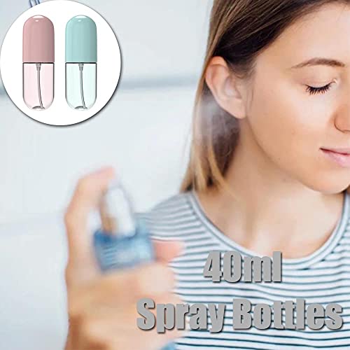 NA 3 Pcs 40ml Small Spray Bottle Mini Water Perfume Travel Atomiser Bottle Set Plastic Fine Mist Refillable Liquid Bottles for Make-up Cosmetic H