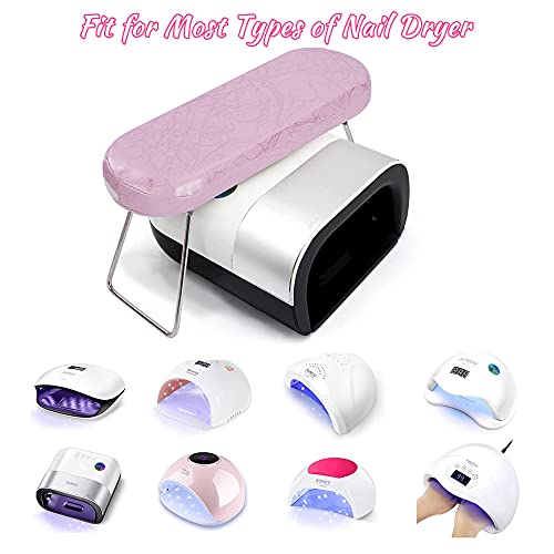 Nail Arm Rest Soft Pink Manicure Hand Pillow Professional Table Desk Station Microfiber Leather for Salon Home Use Nail Technician Beginner