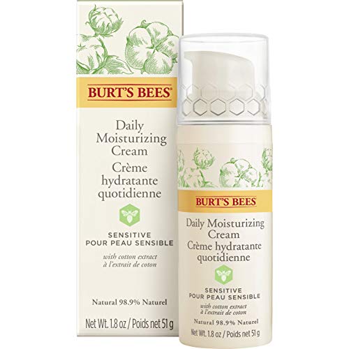 Burt's Bees 98.9% Natural Daily Face Moisturising Cream Sensitive Skin Formula, 51 g