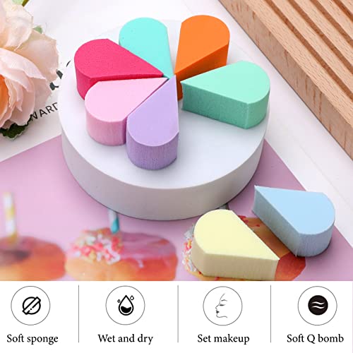 Face Paint Sponge Makeup Beauty Face Painting Sponges 8pcs Reusable Petal Puff Cosmetic for Girls Women Small Petal Wedges Multi Pack Soft Founda