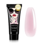 Morovan Poly Gel Nail - Milk Pink 60ml Gel Nail Builder Gel Nail Gel Trendy Nail Art Design Nail Extension Gel Salon Nail Easy DIY Salon Nail at