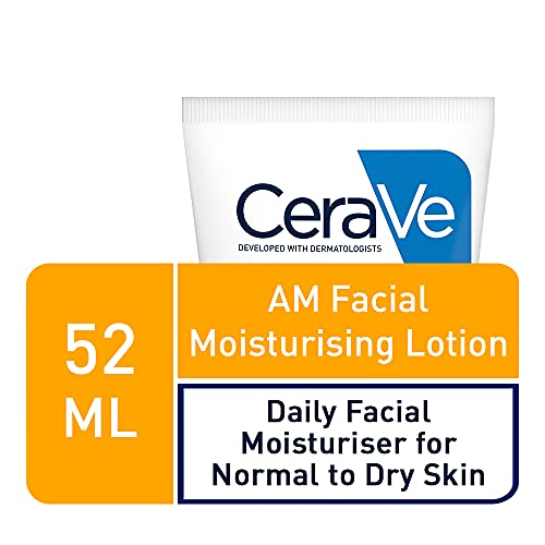 CeraVe AM Facial Moisturising Lotion SPF 25 for Normal to Dry Skin 52ml with UV Protection and 3 Essential Ceramides