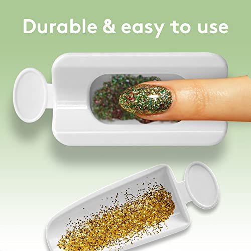 Mylee Glitter Catcher - Two-Tray Design, Apply Glitter, Dip & Acrylic Powder, Nail Dipping Powder Recycling Tool, Glitter and Dip Powders, Nail D