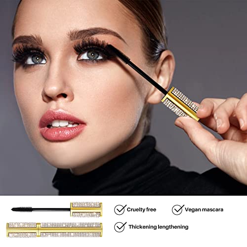 ONLYOILY 4D Silk Fiber Lash Mascara for Longer, Thicker, Voluminous Eyelashes,Natural Smudge-Proof Waterproof Clear Vegan Mascara, All Day Exquis