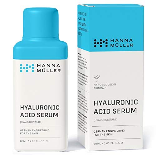 Multimolecular Hyaluronic Acid Serum - 3X MORE EFFECTIVE with ADVANCED NANOEMULSION Technology - PATENTED HA-DERMโข for Faster Smoothing Results -