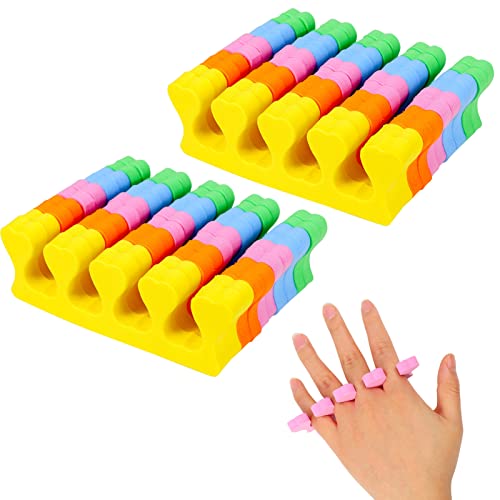 Dacitiery 20 Pcs Foam Toe Finger Separator Toe Finger Dividers Disposable Soft Sponge Nail Toe Separator Divider Spacer for Pedicure Manicure Nai