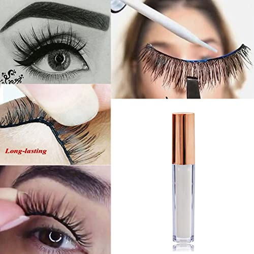 Eyelash Glue Waterproof Professional Latex Free Glue for Sensitive Eye Strong Hold False Eyelashes Adhesive for Strip Lashes Fast Drying Lash Glu
