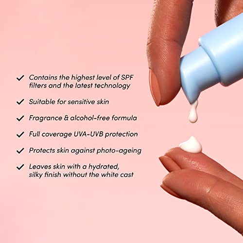 Coco & Eve Daily Water Gel SPF 50+ Sunscreen - Sun Face Protection Against UVA UVB | Australian Made, Hydrating, Lightweight Facial Suncream | Hy