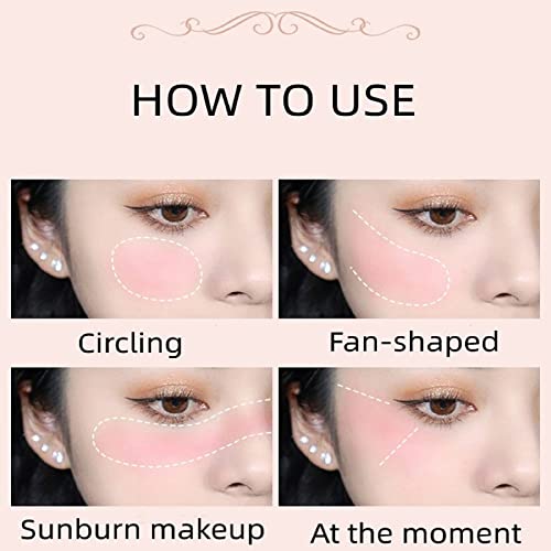 Blushers for Cheeks Make Up,3 in 1 Blusher,Blush Palette with Brush,Pink Peach Blusher,Makeup Blush,Matte Face Blush Make Up Powder,Coutour Palet
