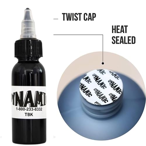 Dynamic Triple Black Tattoo Ink, Bold and Vibrant Shades for Your Artistic Expression 30 ml (1oz Bottle)