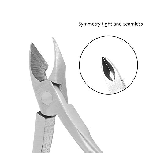 faddy-1 Cuticle Nipper Set, Cuticle Cutter Trimmer and Cuticle Pusher with Non-slip Protective Coating Handle Stainless Steel Cuticle Cutter Clip