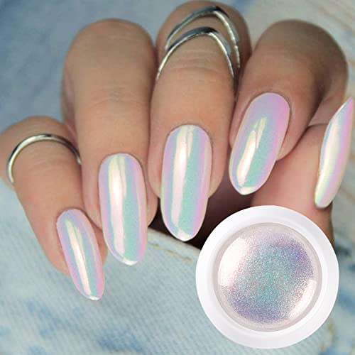 1 Pcs Neon Pearl Chrome Nail Powder, Magic Mermaid Chrome Nail Powder Iridescent Fairy Shell Nail Glitter Powder, Aurora Nail Chameleon Powder Ma