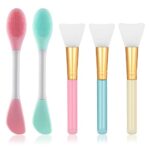 Molain Mask Brush Silicone Applicator 5 Pieces Multi-colored Silicone Facial Brushes for Applying DIY Mud Body Lotion Kit Fan Spatula Brushed Est
