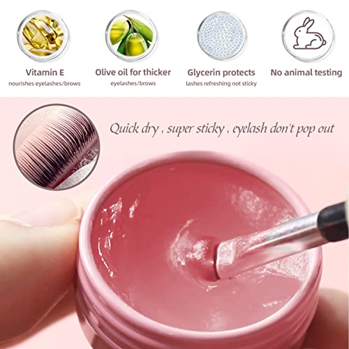 PERMANIA Lash Lift Kit and Brow Lamination Kit, Rose Flavor Lash Lift Glue Balm, 3 pairs of Eye Pads, 2023 Spring New Combination, Exquisite Pack